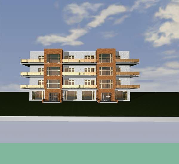 collective housing building c4d - Residential Building(1) by studiorender